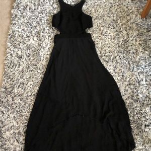 Black high low dress